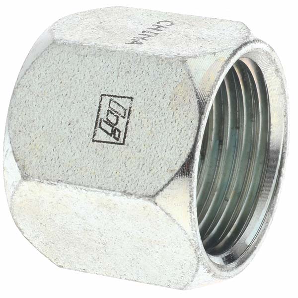 Brennan Steel Flared Tube Cap: 5/8" OD, 7/8-14 Thread, 37 deg Flared Angle - 10446