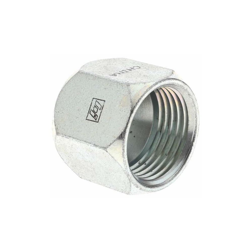 Brennan Steel Flared Tube Cap: 5/8" OD, 7/8-14 Thread, 37 deg Flared Angle - 10446
