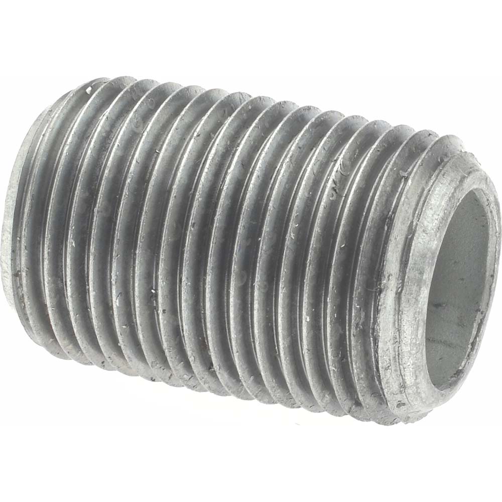 Merit Brass Stainless Steel Pipe Nipple: 3/8" Pipe, Grade 304 & 304L - 4006-200