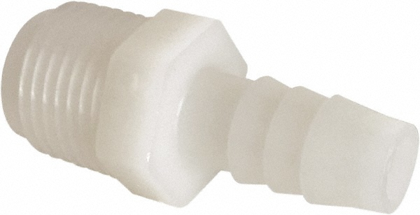 Parker Barbed Tube Male Connector: Single Barb, 3/8" Barb, 3/8" NPT - 325HB-6-6N