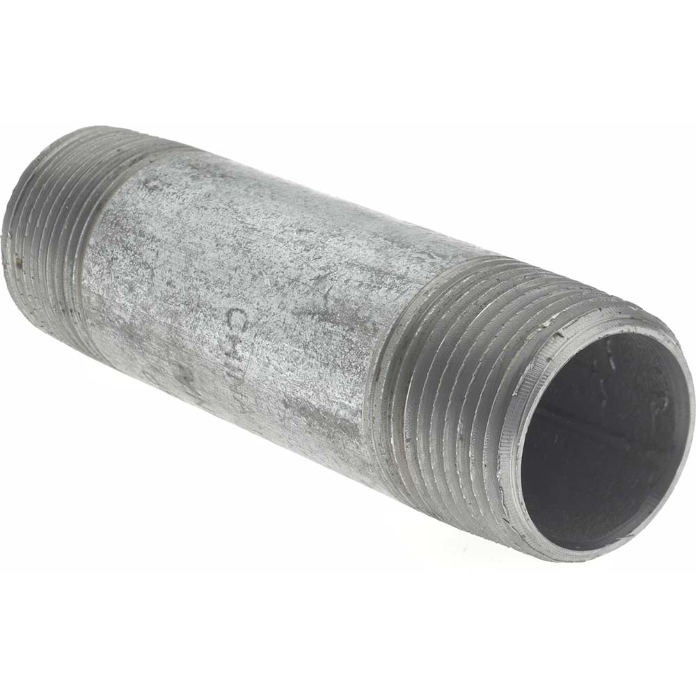 Value Collection Galvanized Pipe Nipple: 3/4", 3-1/2" Long, Schedule 40, Steel - MSCNG05035