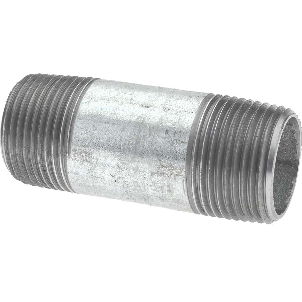 Value Collection Galvanized Pipe Nipple: 3/4", 3-1/2" Long, Schedule 40, Steel - MSCNG05035