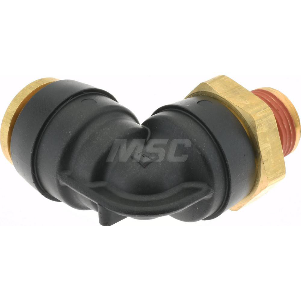 Parker Push-to-Connect Tube x MNPT x Tube x Male Fitting: 90 deg Swivel Elbow, 5/8" OD - PF-00063