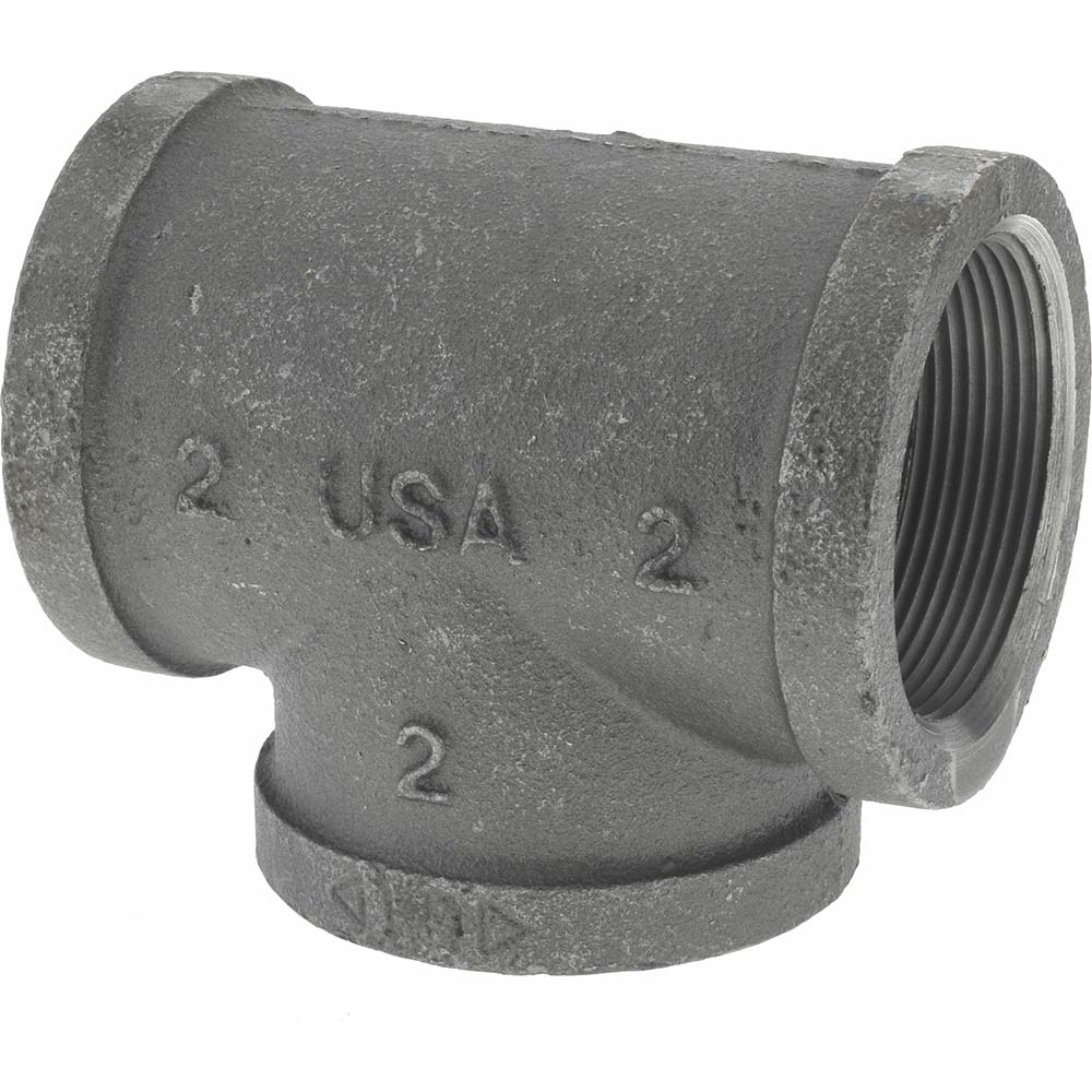 Value Collection Black Pipe Fittings: Tee, 2", Threaded, Malleable Iron - B130 50