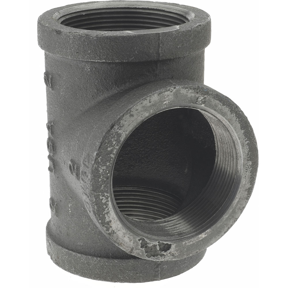 Value Collection Black Pipe Fittings: Tee, 2", Threaded, Malleable Iron - B130 50