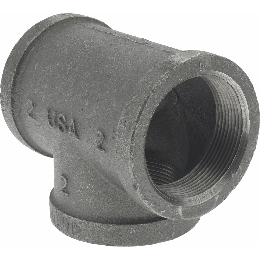 Value Collection Black Pipe Fittings: Tee, 2", Threaded, Malleable Iron - B130 50
