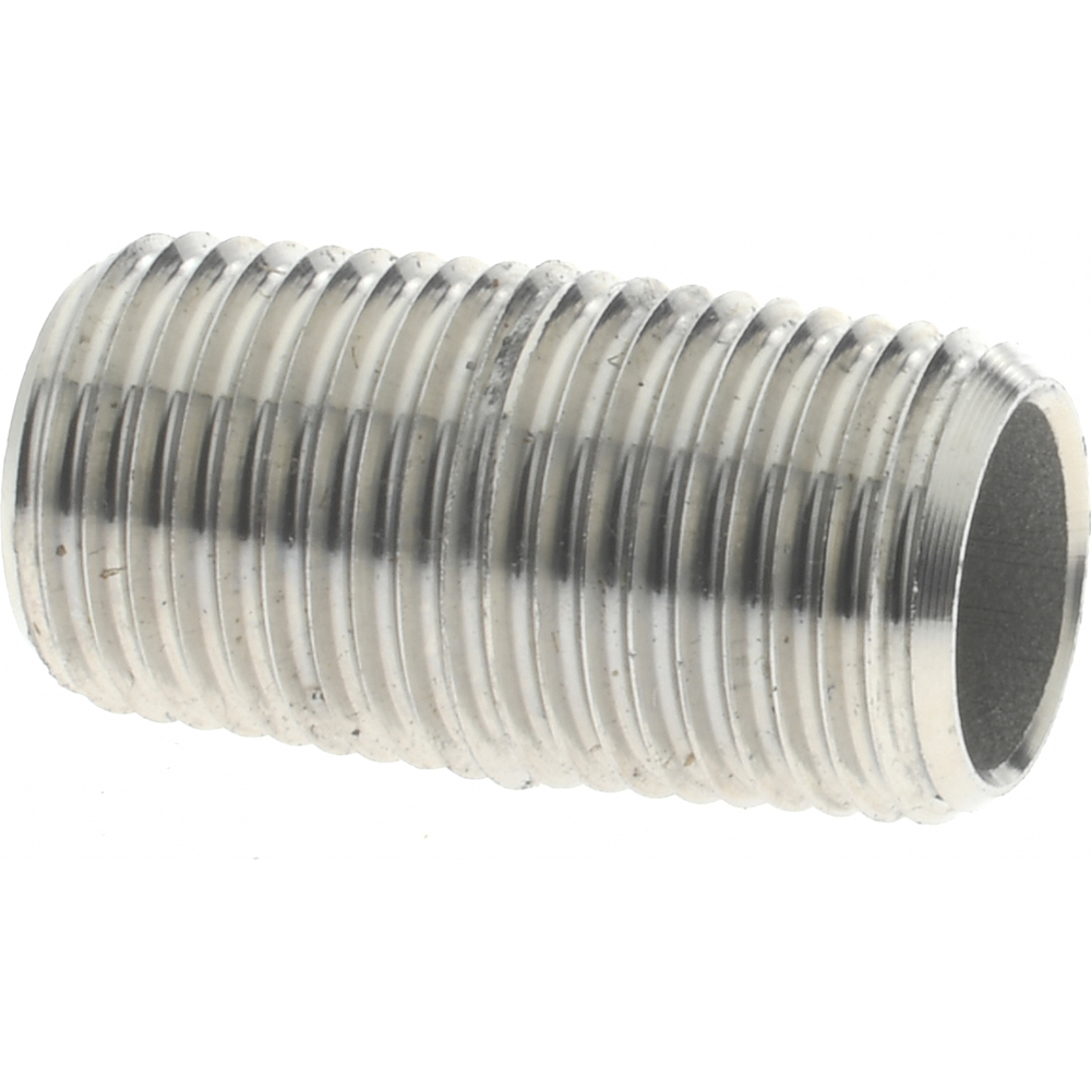 Value Collection Stainless Steel Pipe Nipple: 1/8" Pipe, Grade 304 & 304L - 4BN1/8*11/2