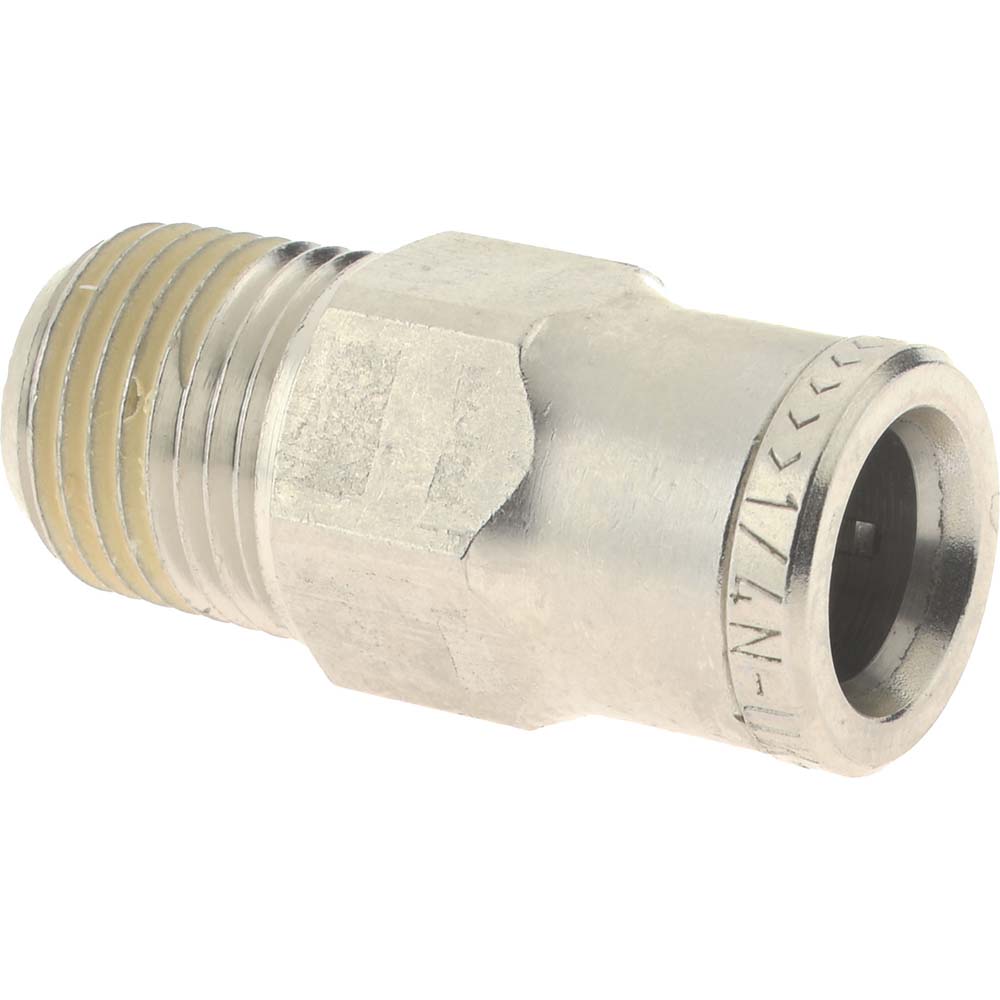 Legris Push-to-Connect Tube x MNPT x Tube x Male Fitting: Connector, NPT, 3/8" OD - 3675 60 14