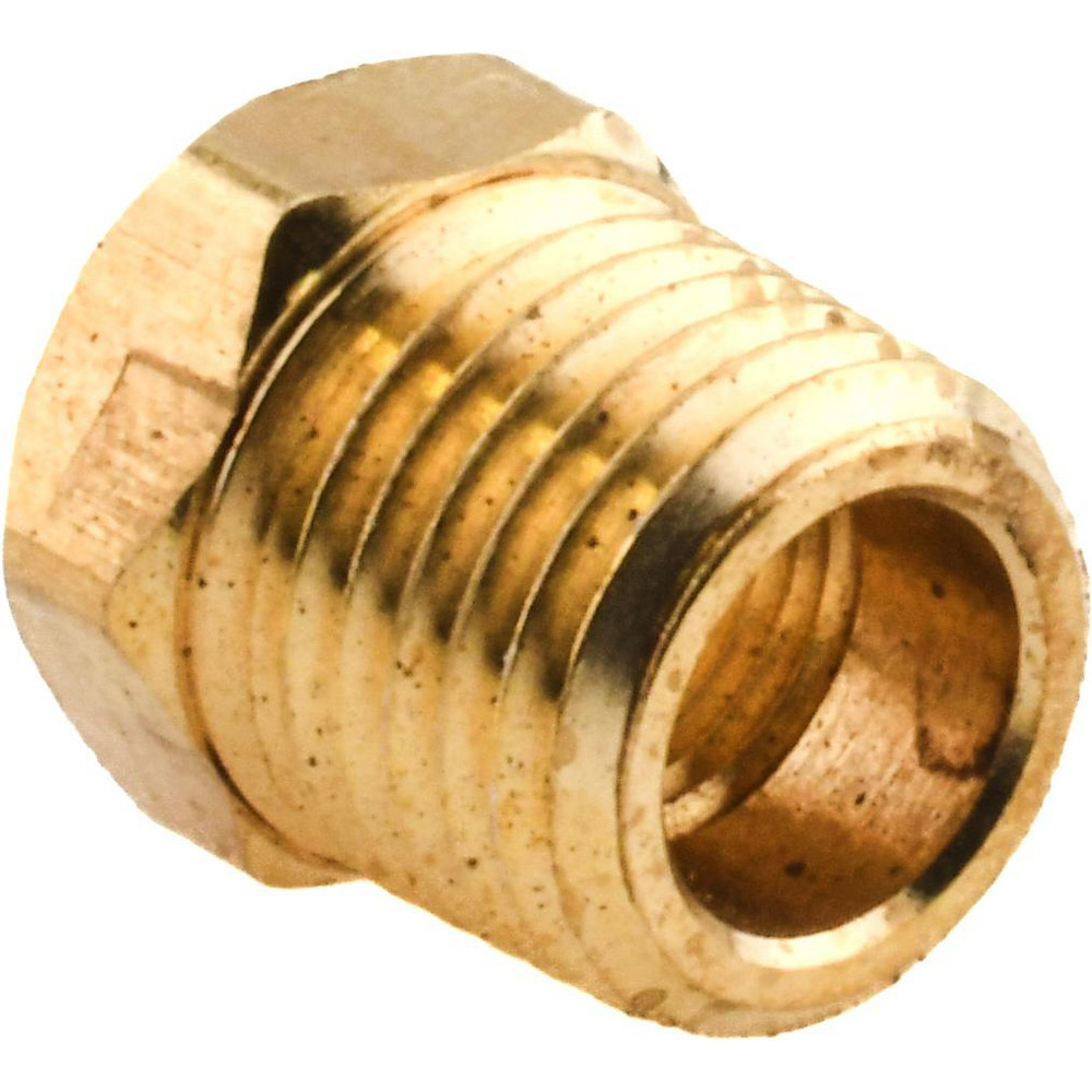 ANDERSON METALS Industrial Pipe Adapter: 1/4-18 Female Thread, 1/8-27 Male Thread, MNPT x FNPT - 756120-0402