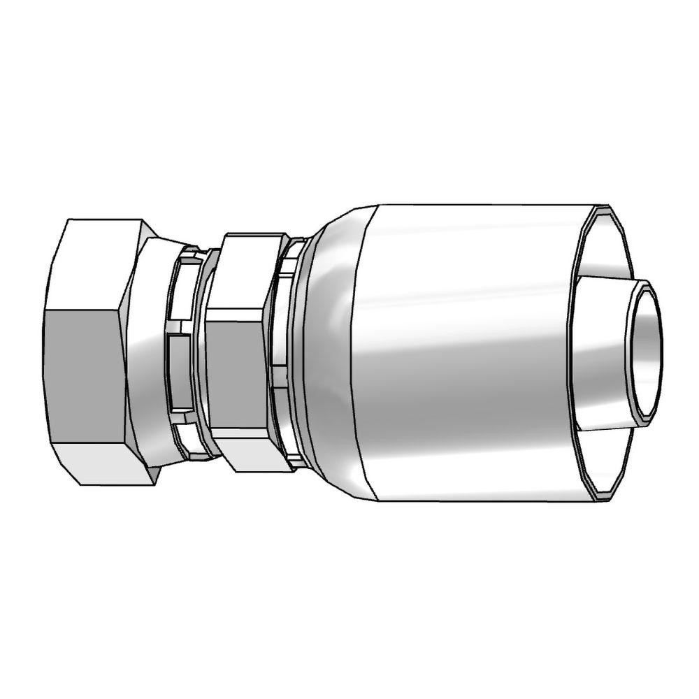 Parker Hydraulic Hose Female JIC Swivel Elbow: 1" ID, 16 mm, 1" - BD-1394316-16-1