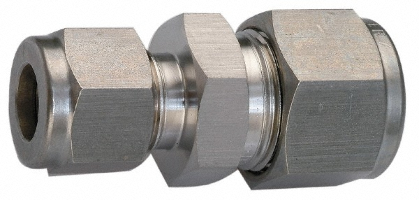 Ham-Let Compression Tube Union: 1/2 x 1/4" Tube OD, Compression x Compression - 3001641