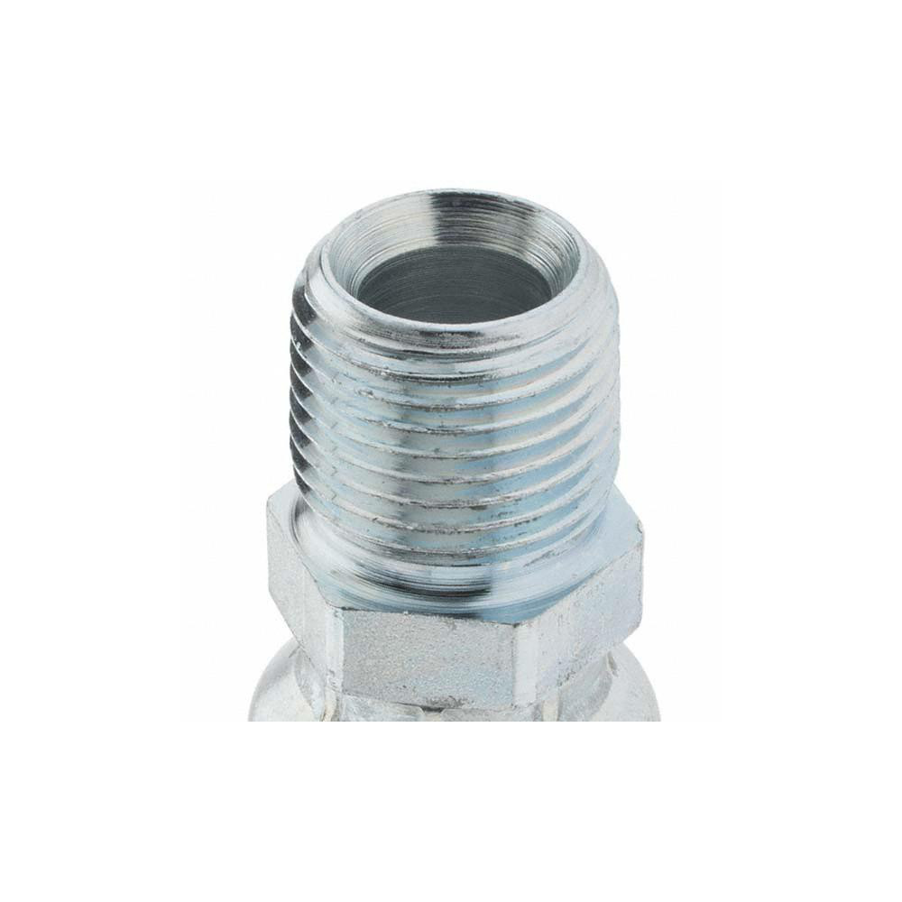 Parker Hydraulic Hose MPT Fitting: 0.375" ID, 6 mm, 1/2-14 - KP81274