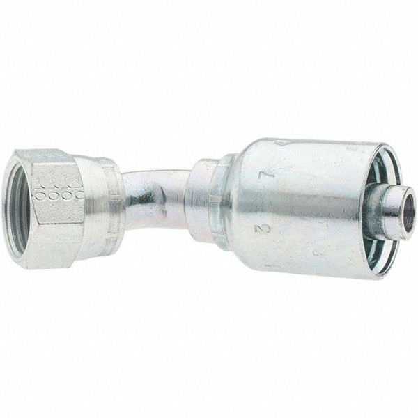 Parker Hydraulic Hose MPT Fitting: 0.375" ID, 6 mm, 1/2-14 - KP81274