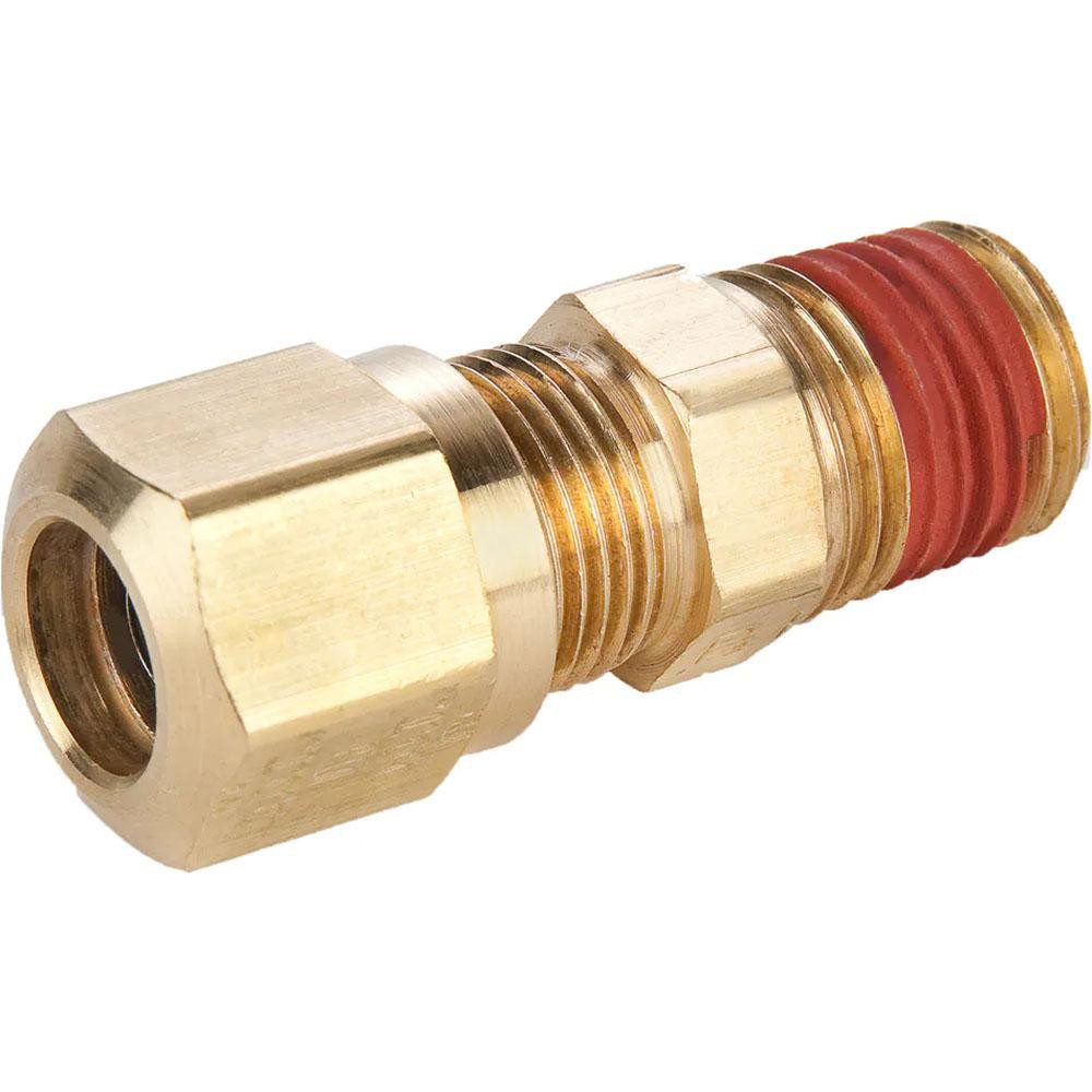 Parker Compression Tube Male Connector: 1/2, 5/8" Tube OD, Compression x MNPTF - VS68NTA-10-8