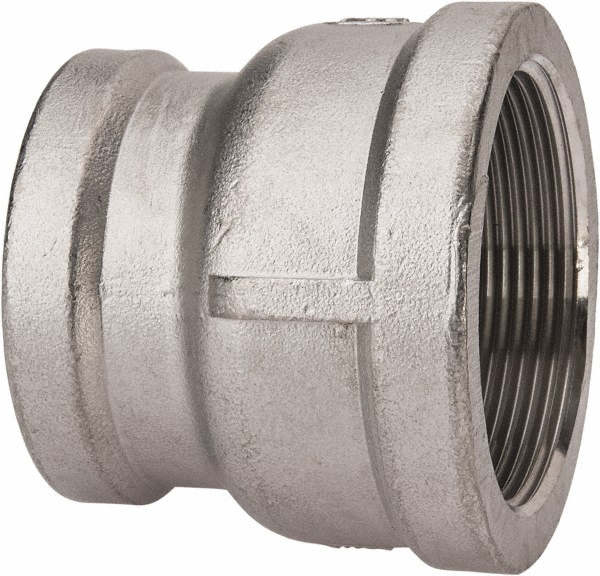 Value Collection Pipe Reducing Coupling: 2 x 1-1/2", 304 Stainless Steel - 4RSB2*11/2