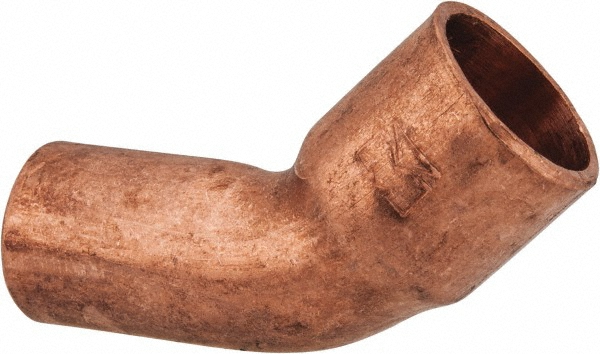 Mueller Industries Wrot Copper Pipe 90 ° Elbow: 2" Fitting, C x C, Solder Joint - W 02086