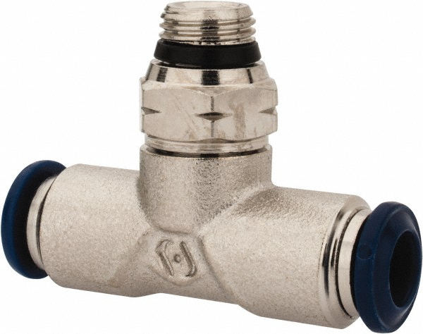 Aignep USA Push-to-Connect Tube x Universal Thread Fitting: Swivel Branch Tee, Universal, 1/2" OD - 87210-08-06