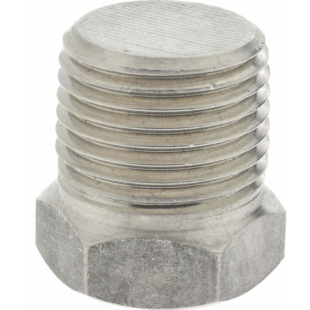 Merit Brass Pipe Hex Plug: 1/2", 316 & 316L Stainless Steel - 3617HD-08