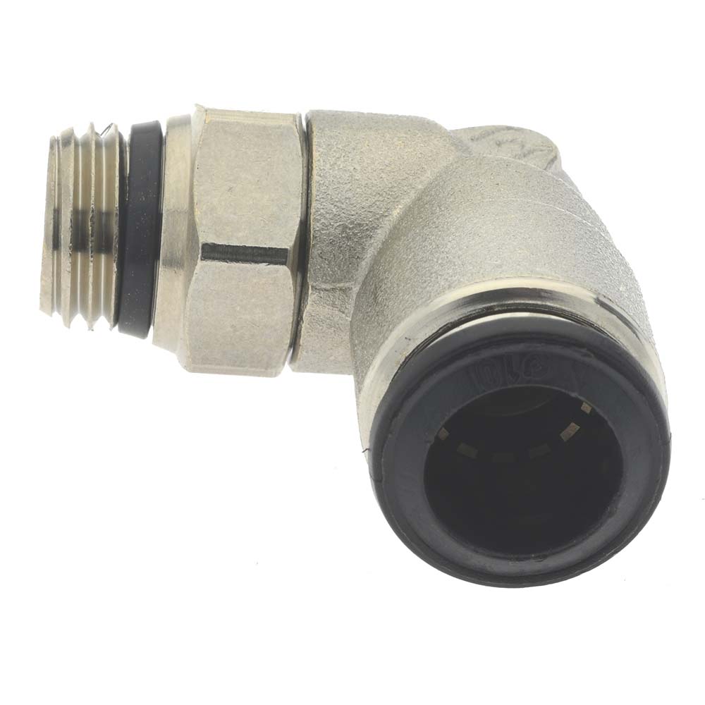 Aignep USA Push-to-Connect Tube x Universal Thread Fitting: Swivel Elbow, Universal, 14.00 mm OD - 50110N-14-1/2