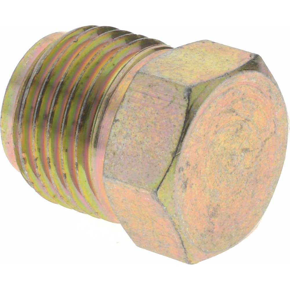 Eaton Steel Flared Tube Inverted Plug: 1/4" OD, 7/16-24 Thread, 45 deg Flared Angle - 131X4
