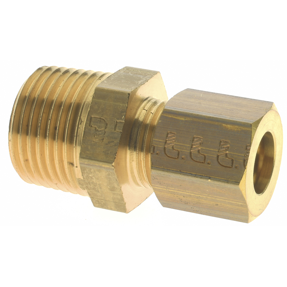 Legris Compression Tube Connector: 4 mm Tube OD, Compression x MBSPT - 0105 04 10