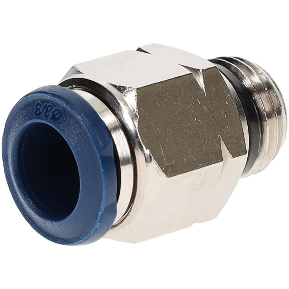 PRO-SOURCE Push-to-Connect Tube x Universal Thread Fitting: Straight & Male, 1/4 Thread, Universal, 3/8" OD - 2555538165PRO