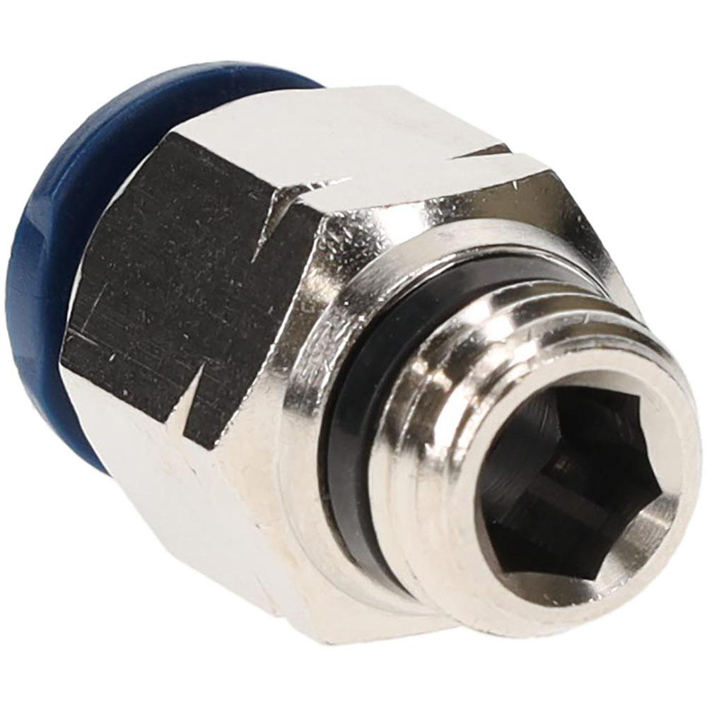 PRO-SOURCE Push-to-Connect Tube x Universal Thread Fitting: Straight & Male, 1/4 Thread, Universal, 3/8" OD - 2555538165PRO