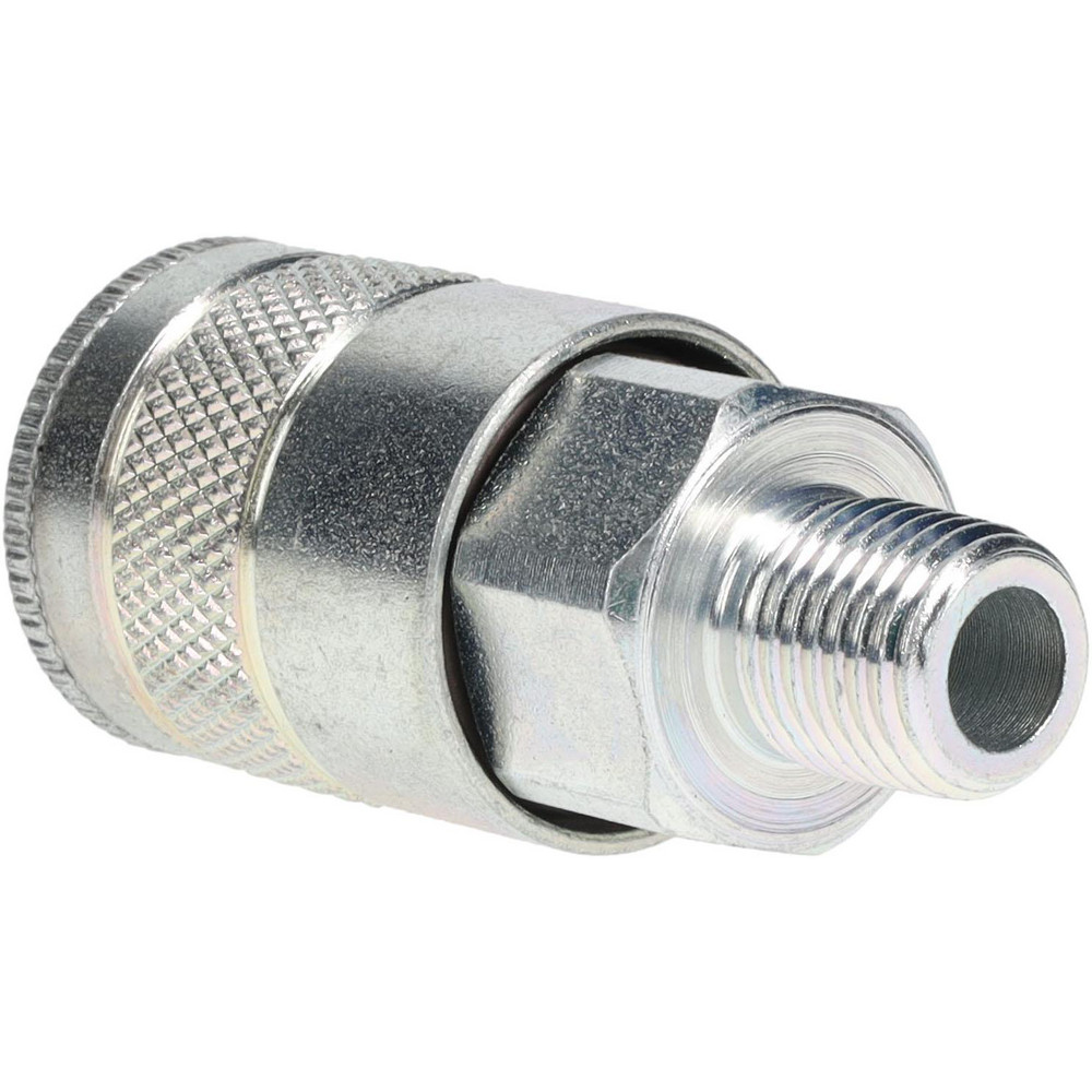 Parker Pneumatic Hose Coupling: 1/4-18, 3/8" Body Dia, Tru-Flate Automotive Interchange - 14C