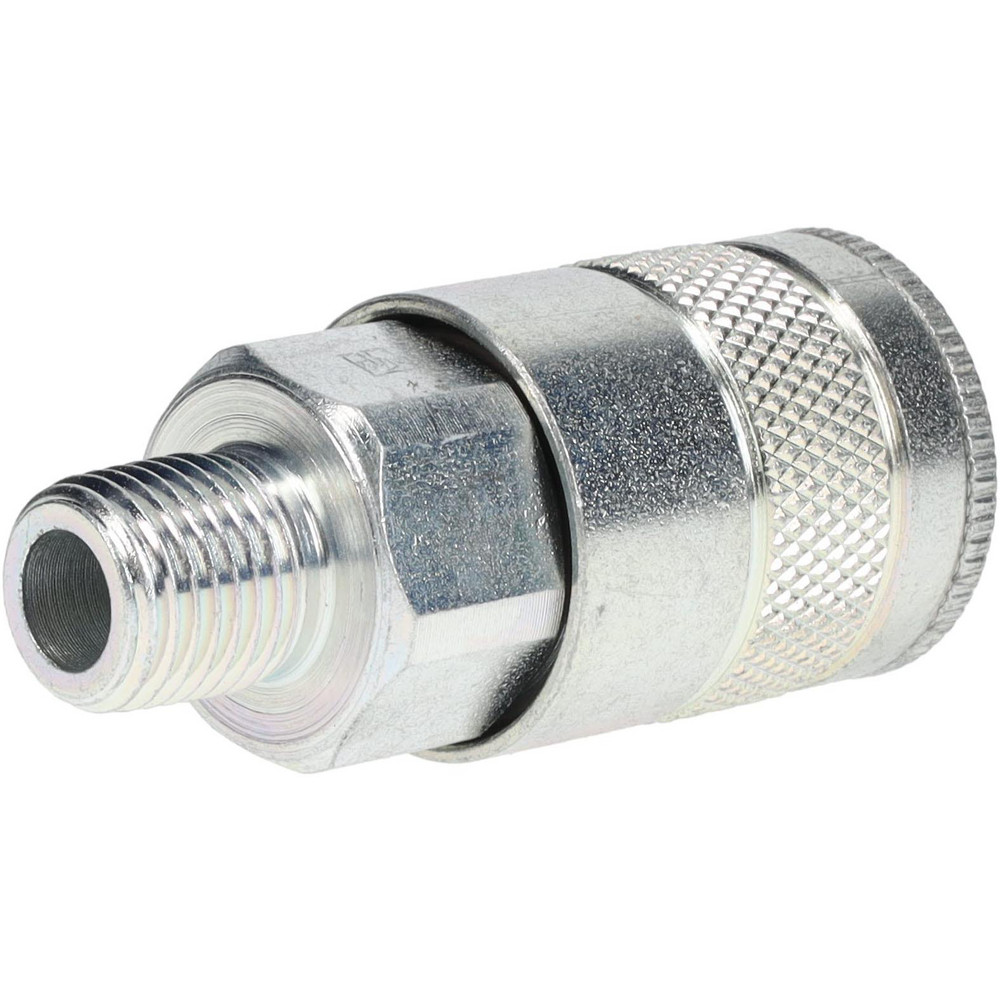 Parker Pneumatic Hose Coupling: 1/4-18, 3/8" Body Dia, Tru-Flate Automotive Interchange - 14C