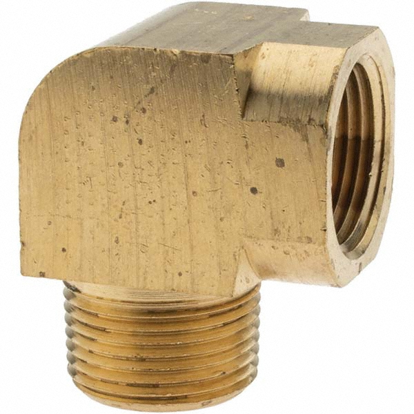 Parker Industrial Pipe 45 ° Street Elbow: 3/4" Female Thread, 3/4" Male Thread, MNPTF x FNPTF - 2214P-12-12