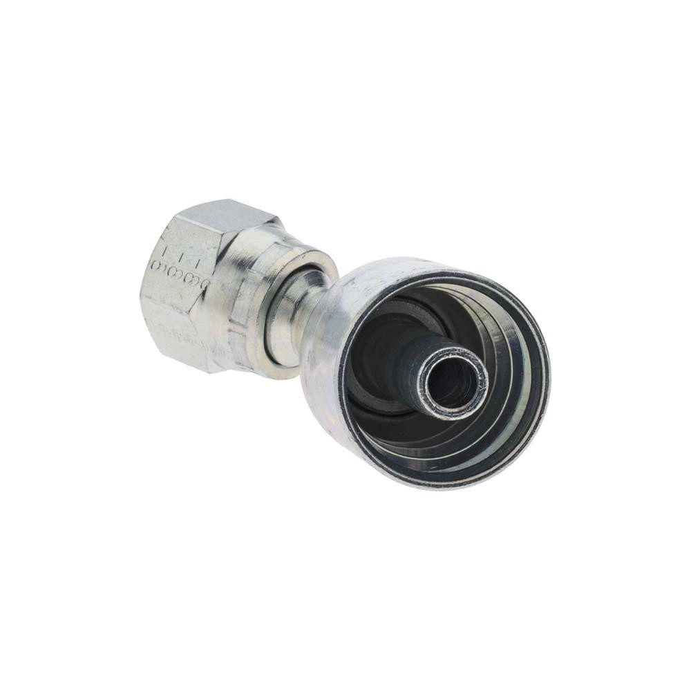 Parker Hydraulic Hose 45 ° Elbow: 0.375" ID, 6 mm, 3/4-16 - KP81329