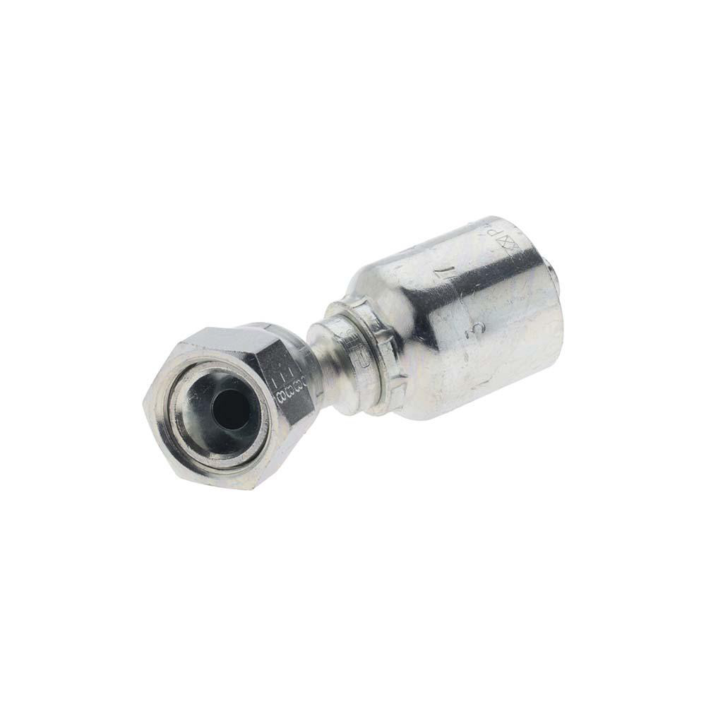 Parker Hydraulic Hose 45 ° Elbow: 0.375" ID, 6 mm, 3/4-16 - KP81329