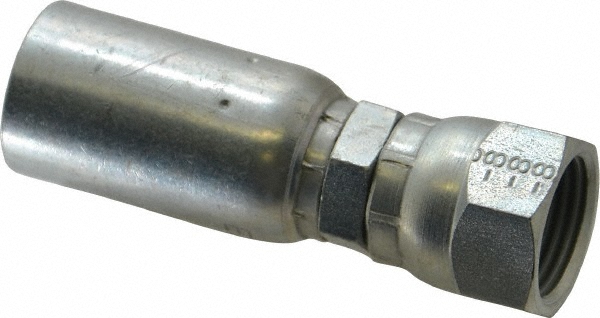 Eaton Hydraulic Hose Female Swivel Fitting: 0.75" ID, 0.75" OD, 12 mm, 1-1/16-12 - 12Z-612-BG