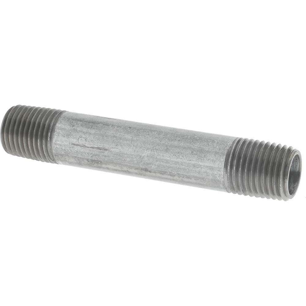 Value Collection Galvanized Pipe Nipple: 1/4", 1-1/2" Long, Schedule 40, Steel - NG02015