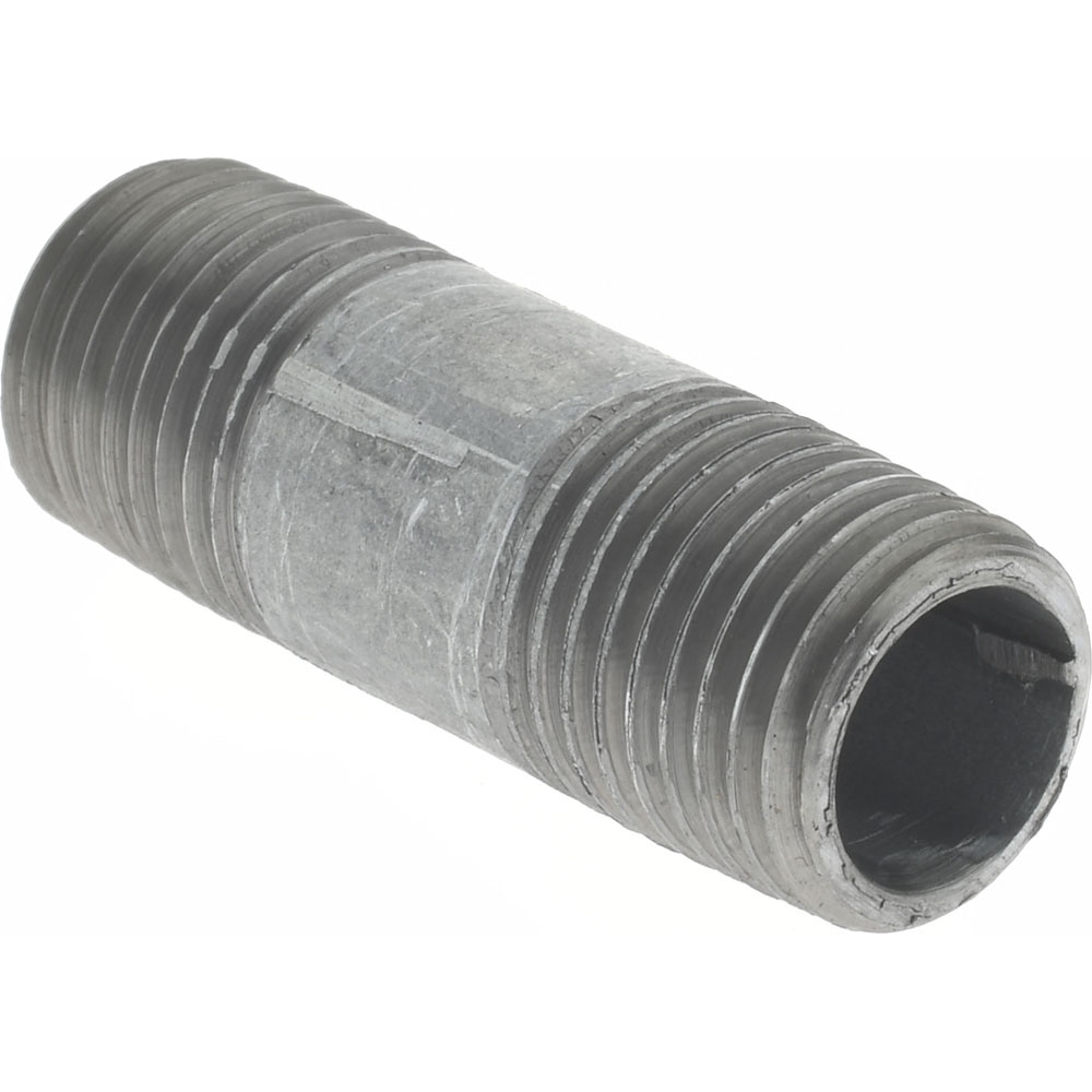 Value Collection Galvanized Pipe Nipple: 1/4", 1-1/2" Long, Schedule 40, Steel - NG02015