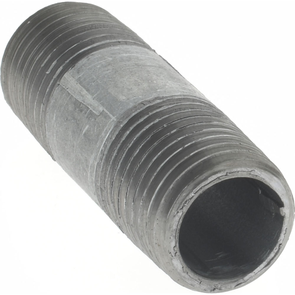 Value Collection Galvanized Pipe Nipple: 1/4", 1-1/2" Long, Schedule 40, Steel - NG02015