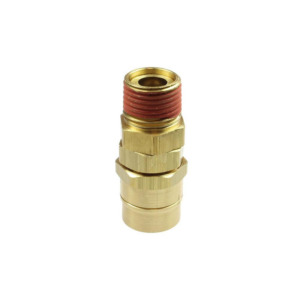 SANI-LAV 1 Piece, 1/2 NPT & 3/4 GHT MNPT x FGHT, Stainless Steel Reusable Hose Male Swivel Fitting - N11S