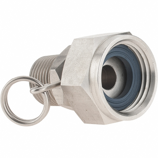 SANI-LAV 1 Piece, 1/2 NPT & 3/4 GHT MNPT x FGHT, Stainless Steel Reusable Hose Male Swivel Fitting - N11S