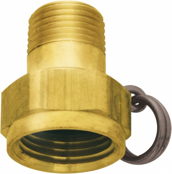SANI-LAV 1 Piece, 1/2 NPT & 3/4 GHT MNPT x FGHT, Stainless Steel Reusable Hose Male Swivel Fitting - N11S
