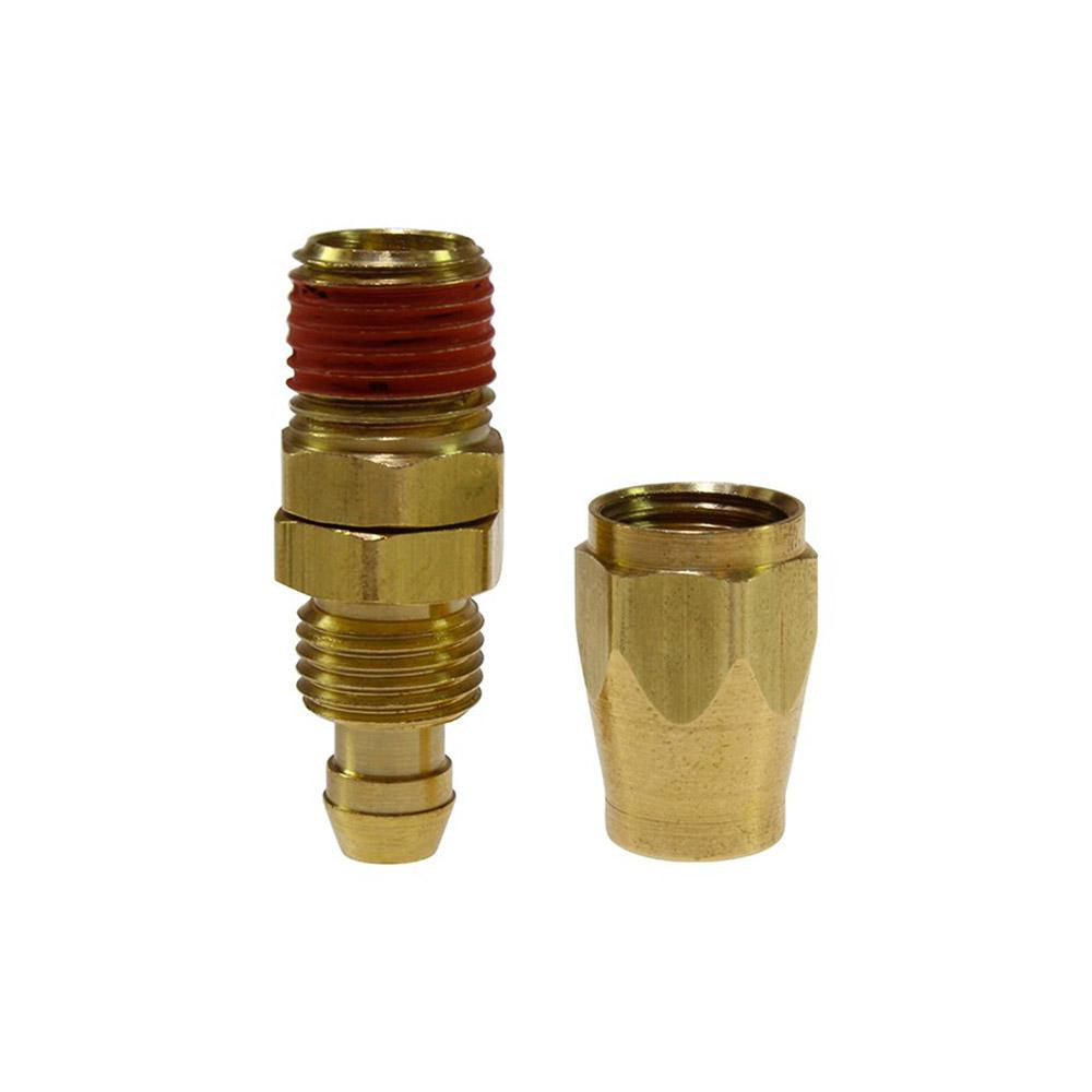 SANI-LAV 1 Piece, 1/2 NPT & 3/4 GHT MNPT x FGHT, Stainless Steel Reusable Hose Male Swivel Fitting - N11S