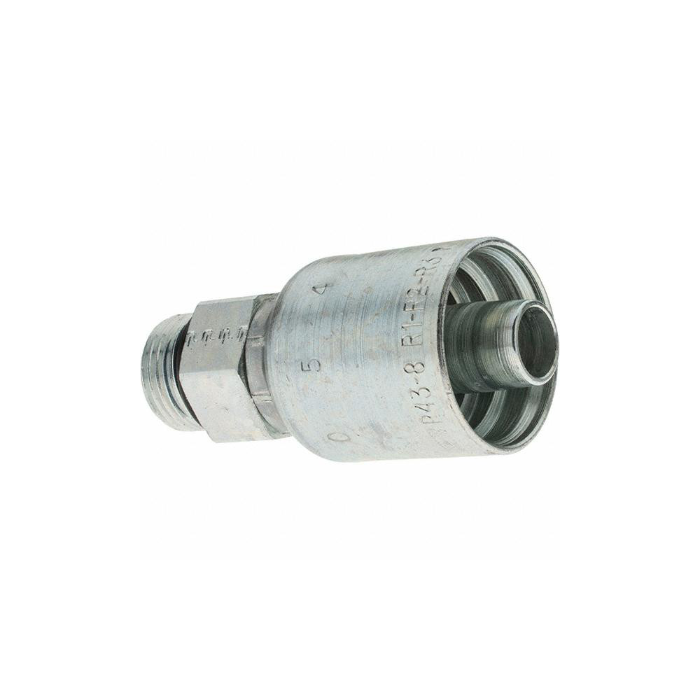 Parker Hydraulic Hose Male Straight Thread O-Ring Fitting: 0.5" ID, 8 mm, 1/2" - KP81364