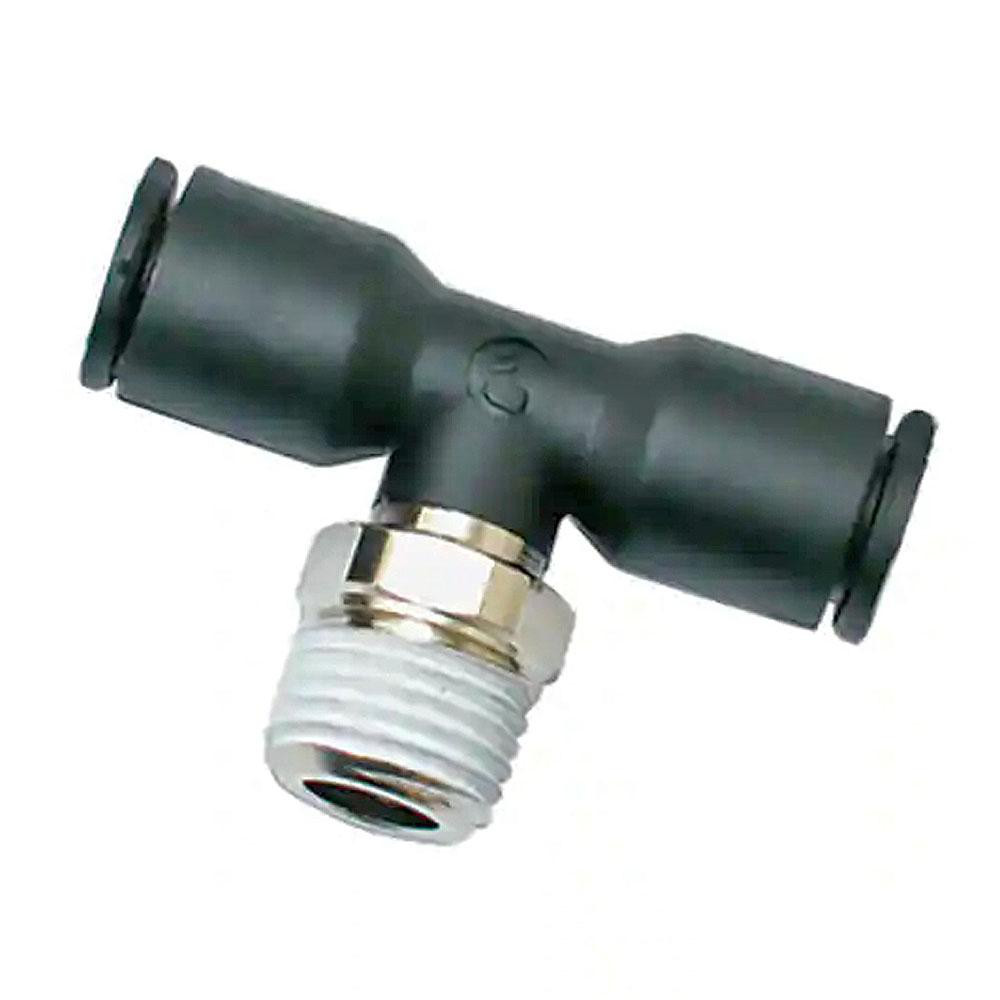 SMC PNEUMATICS Push-to-Connect Push-to-Connect Fitting: Branch Tee, BSPT, 8.00 mm OD - KQ2T08-03AS