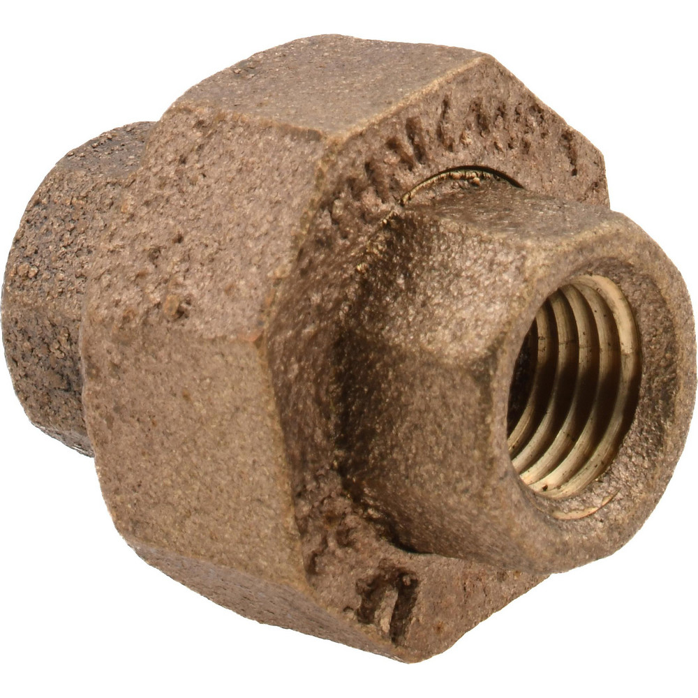 Merit Brass Brass Pipe Union: 1/4" Fitting, Threaded, FNPT x FNPT, Class 125 - X187-04