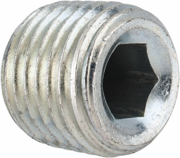 Parker Industrial Pipe Square Head Plug: 1/2" Male Thread, MNPTF - 1/2 SHP-S