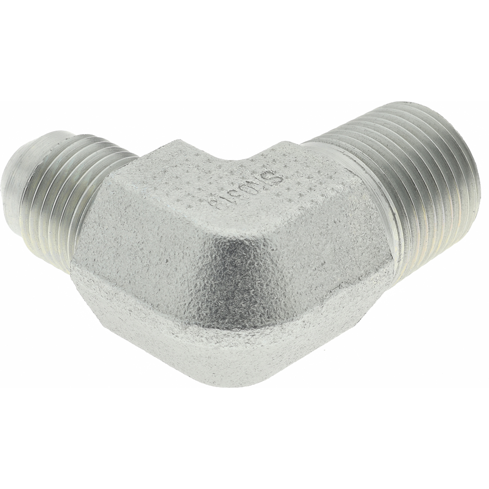 Parker Steel Flared Tube 90 Deg Male Elbow: 3/8" OD, 37 deg Flared Angle - 6-6 CTX-S