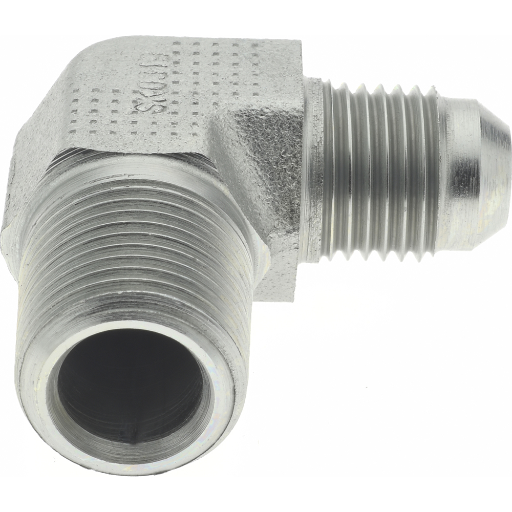 Parker Steel Flared Tube 90 Deg Male Elbow: 3/8" OD, 37 deg Flared Angle - 6-6 CTX-S