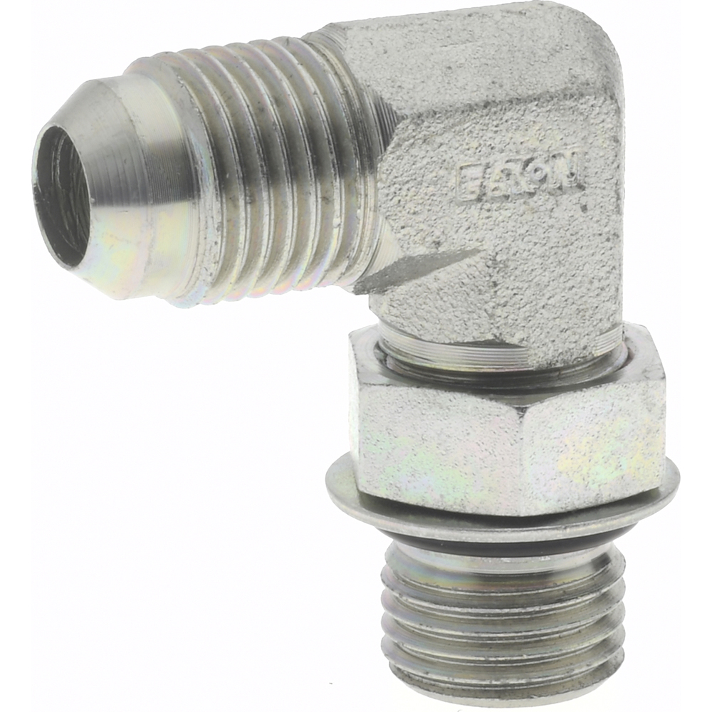 Parker Steel Flared Tube 90 Deg Male Elbow: 3/8" OD, 37 deg Flared Angle - 6-6 CTX-S
