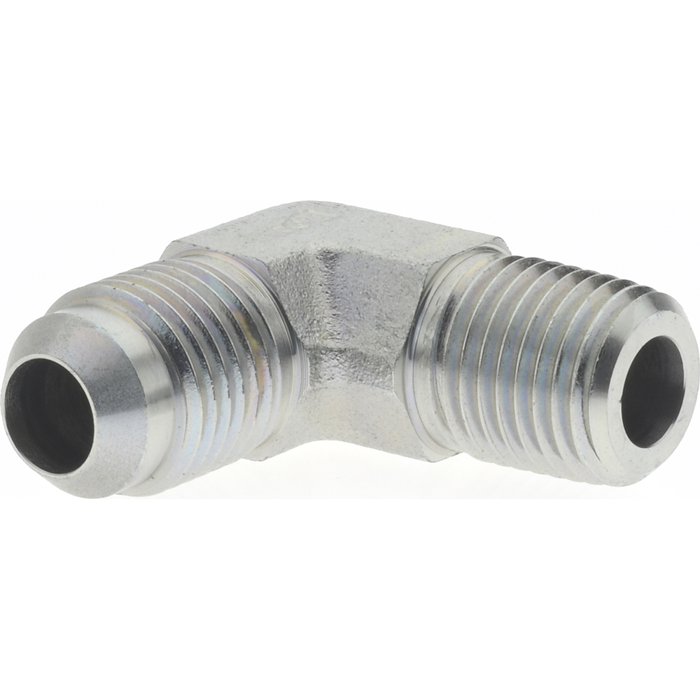 Parker Steel Flared Tube 90 Deg Male Elbow: 3/8" OD, 37 deg Flared Angle - 6-6 CTX-S