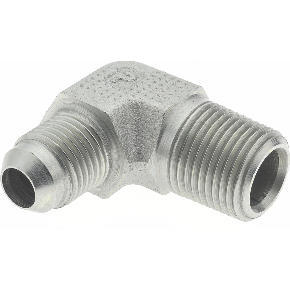 Parker Steel Flared Tube 90 Deg Male Elbow: 3/8" OD, 37 deg Flared Angle - 6-6 CTX-S