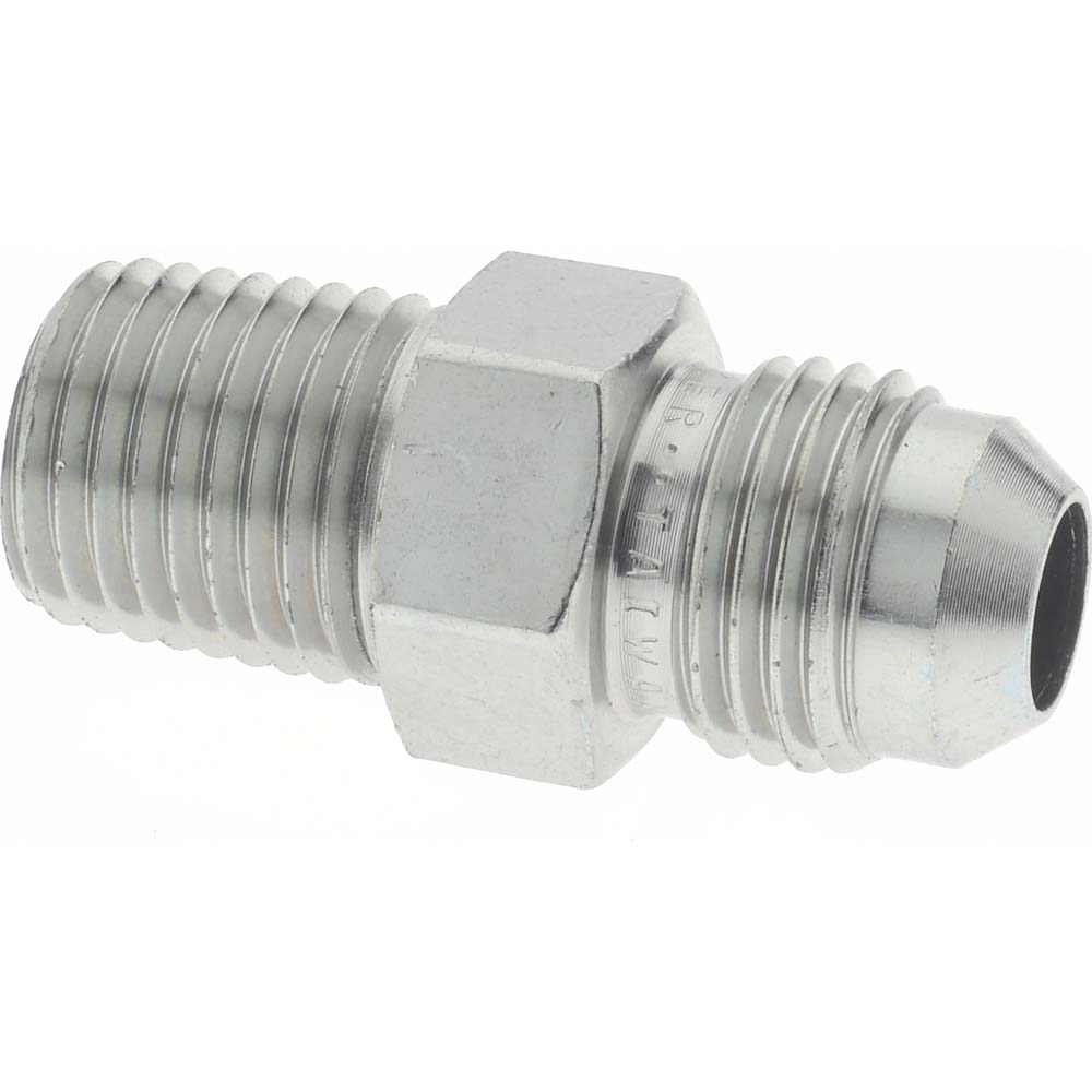 Parker Steel Flared Tube 90 Deg Male Elbow: 3/8" OD, 37 deg Flared Angle - 6-6 CTX-S